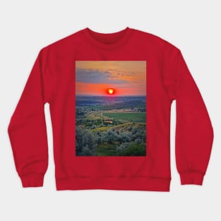 Red summer sunset Crewneck Sweatshirt